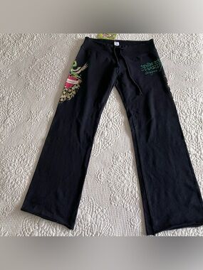 NWT John Hardy black cotton “ Love Bird” lounge pants.